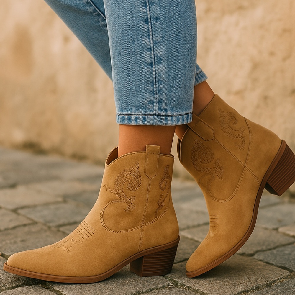 Global Win Women's Tan Western Boots